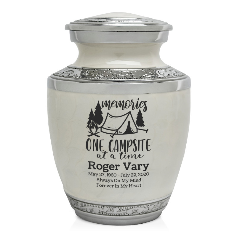 Tent Camping Sharing Urn - Radiant White