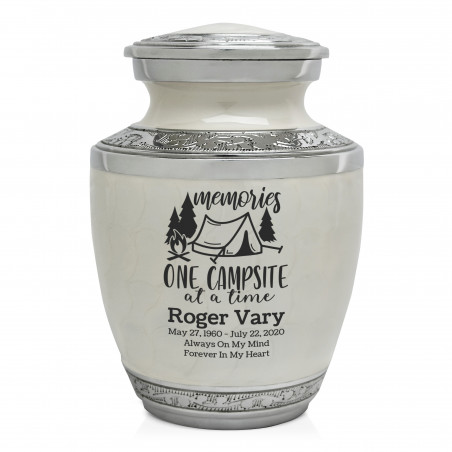 Tent Camping Sharing Urn - Radiant White