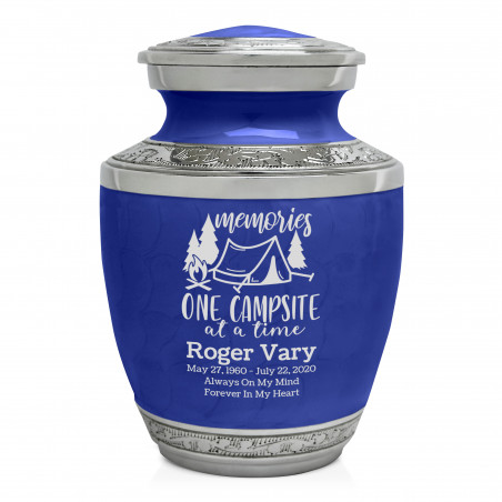 Tent Camping Sharing Urn - Royal Blue