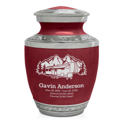 Fifth Wheel Camper Sharing Urn - Rose Red