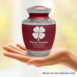4 Leaf Clover Sharing Urn - Rose Red