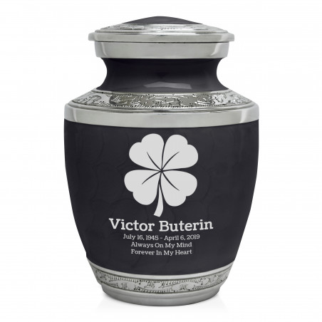 4 Leaf Clover Sharing Urn - Ebony Black