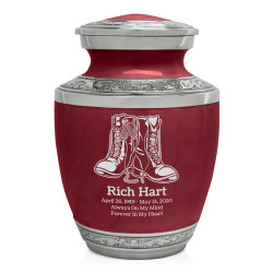 Veteran Combat Boots Sharing Urn - Rose Red