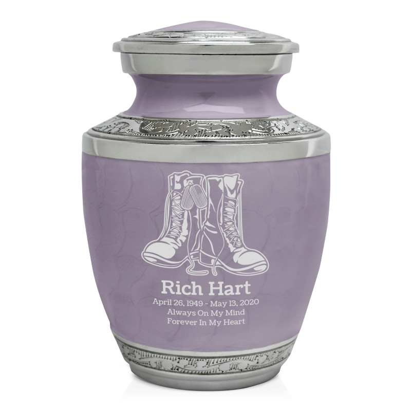 Veteran Combat Boots Sharing Urn - Regal Purple