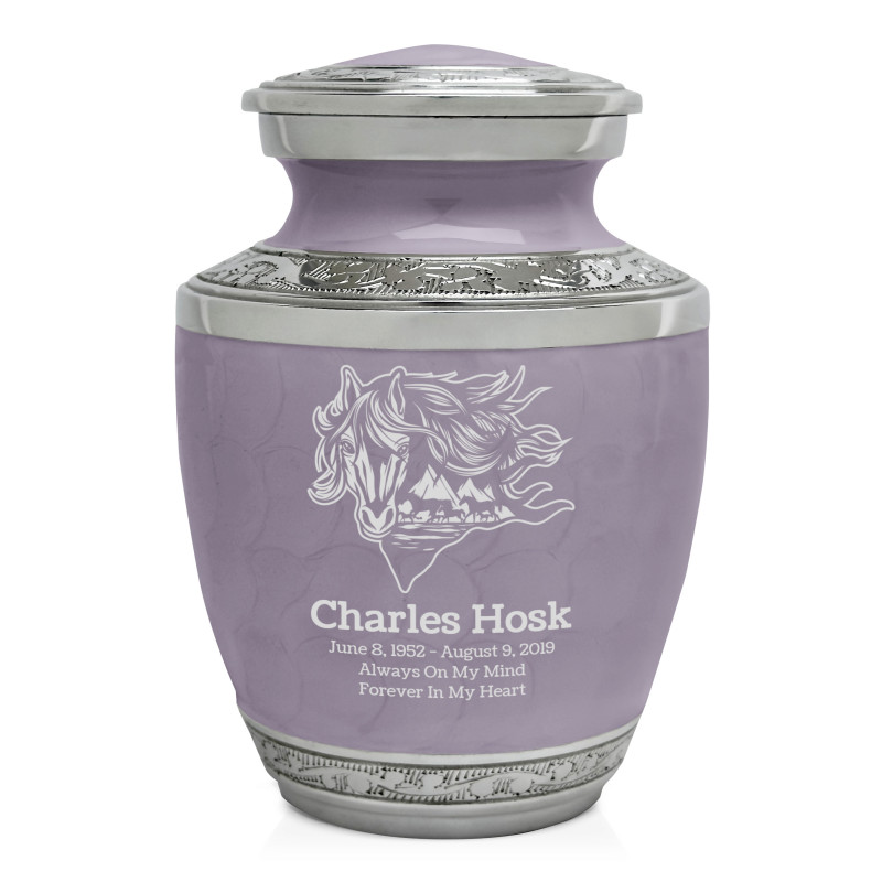 Running Horses Sharing Urn - Regal Purple