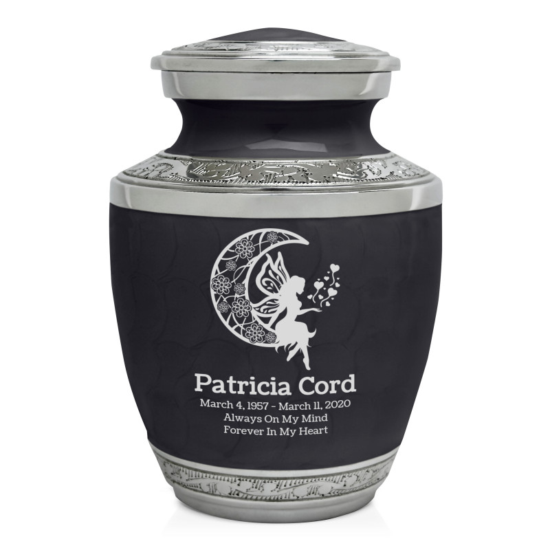 Fairy In the Moon Sharing Urn - Ebony Black