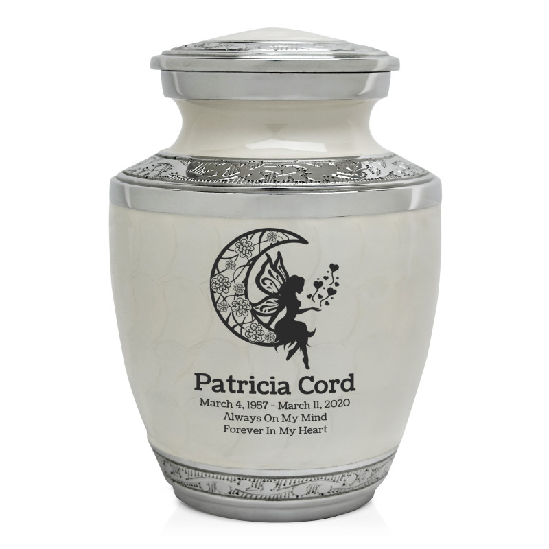 Fairy In the Moon Sharing Urn - Radiant White
