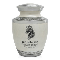 Floral Unicorn Sharing Urn - Radiant White