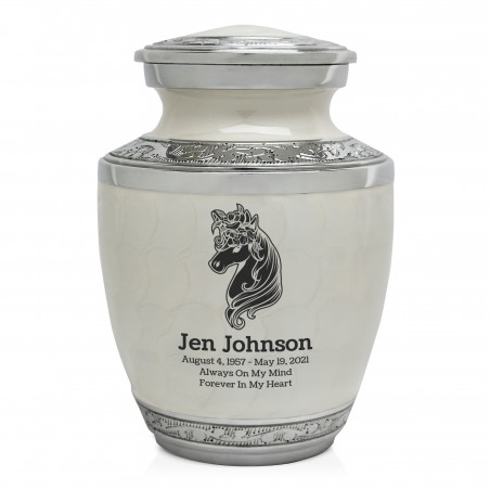 Floral Unicorn Sharing Urn - Radiant White