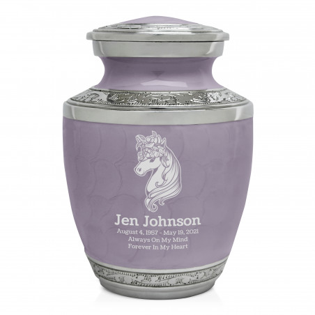 Floral Unicorn Sharing Urn - Regal Purple