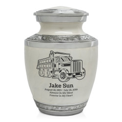 Dumping Truck Sharing Urn - Radiant White
