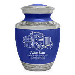 Dumping Truck Sharing Urn - Royal Blue