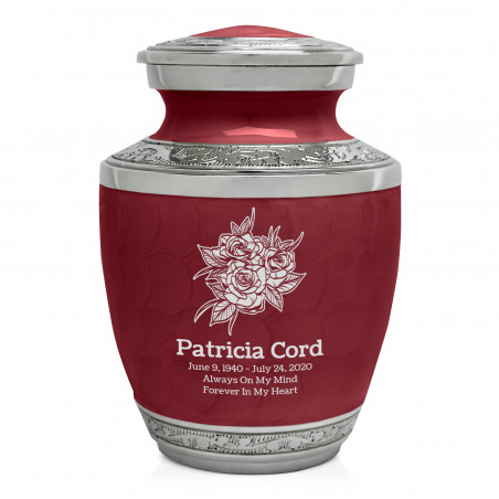 Rose Buds Sharing Urn - Rose Red