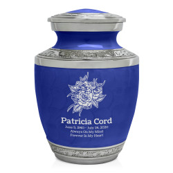 Rose Buds Sharing Urn - Royal Blue