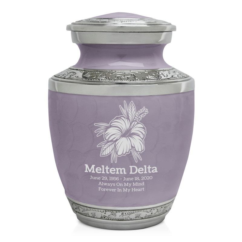 Hibiscus Flower Sharing Urn - Regal Purple