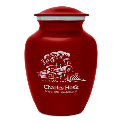 Train Sharing Urn - Ruby Red