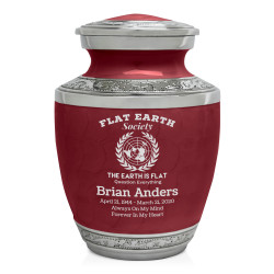 Flat Earth Society Sharing Urn - Rose Red