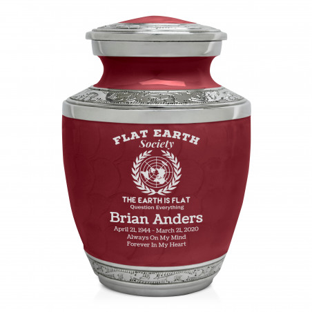 Flat Earth Society Sharing Urn - Rose Red
