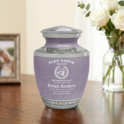 Flat Earth Society Sharing Urn - Regal Purple