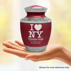 I Love NY (New York) Sharing Urn - Rose Red