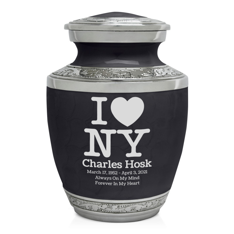 I Love NY (New York) Sharing Urn - Ebony Black