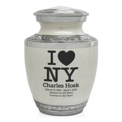 I Love NY (New York) Sharing Urn - Radiant White