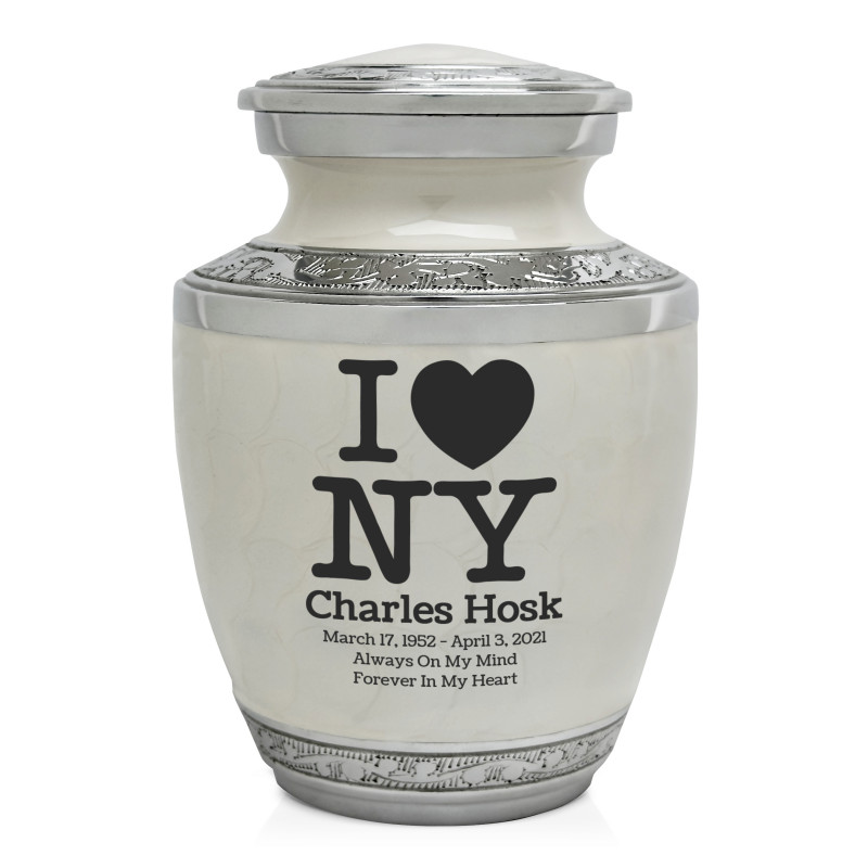 I Love NY (New York) Sharing Urn - Radiant White