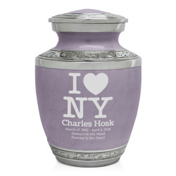 I Love NY (New York) Sharing Urn - Regal Purple