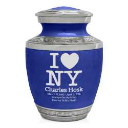 I Love NY (New York) Sharing Urn - Royal Blue