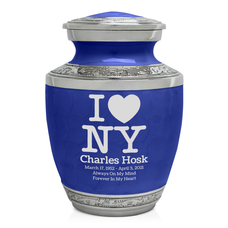 I Love NY (New York) Sharing Urn - Royal Blue