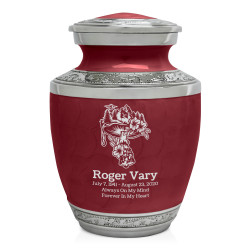 Mushroom Nature Sharing Urn - Rose Red