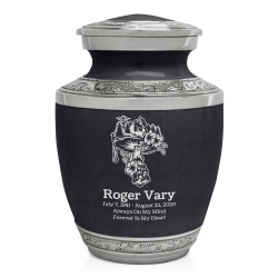Mushroom Nature Sharing Urn - Ebony Black