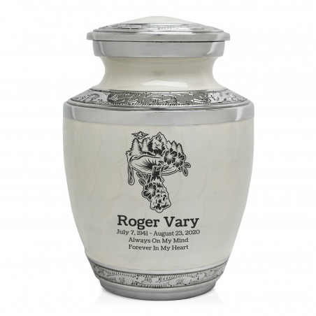 Mushroom Nature Sharing Urn - Radiant White