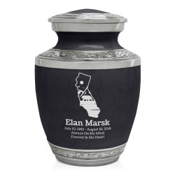 California Landscape Sharing Urn - Ebony Black