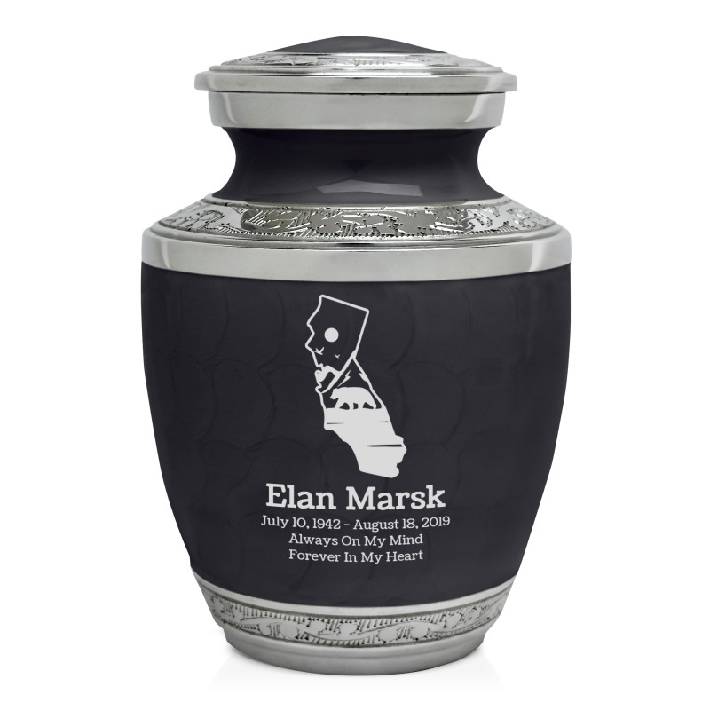 California Landscape Sharing Urn - Ebony Black