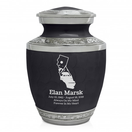 California Landscape Sharing Urn - Ebony Black
