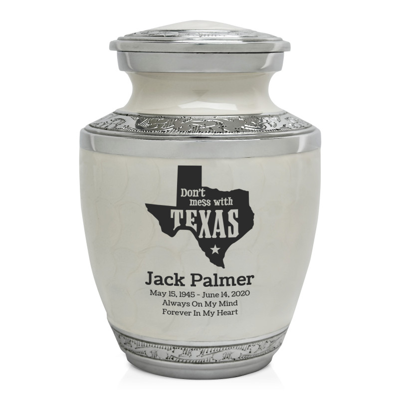 Don't Mess with Texas Sharing Urn - Radiant White