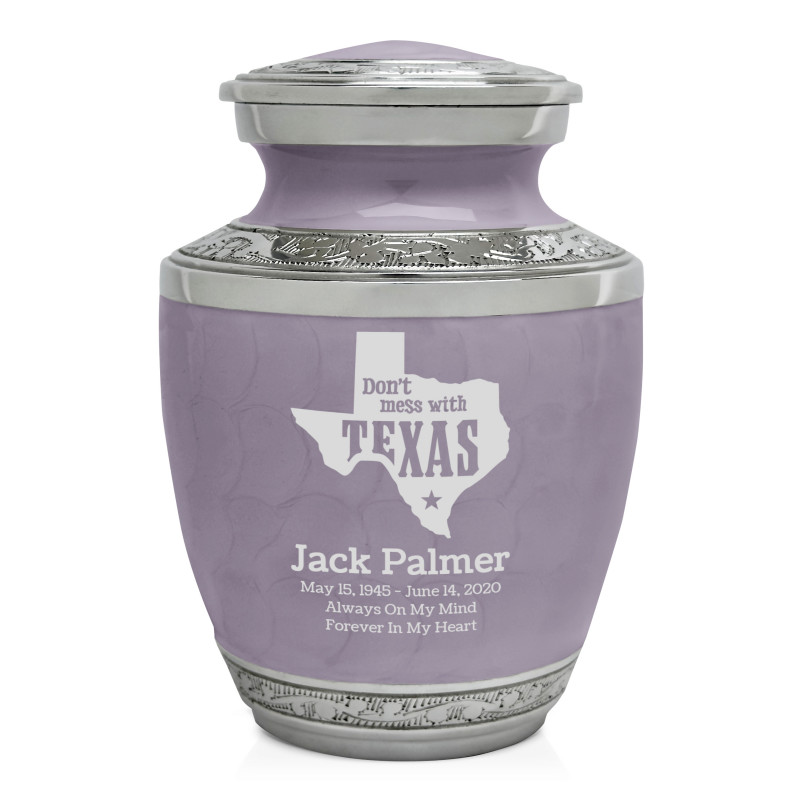 Don't Mess with Texas Sharing Urn - Regal Purple