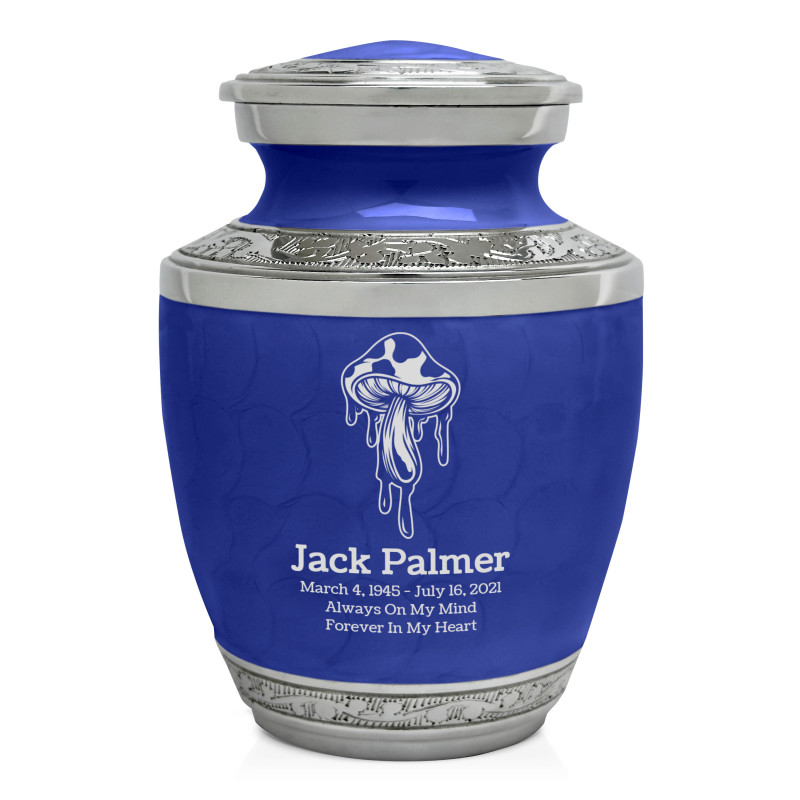 Melting Shrooms Sharing Urn - Royal Blue