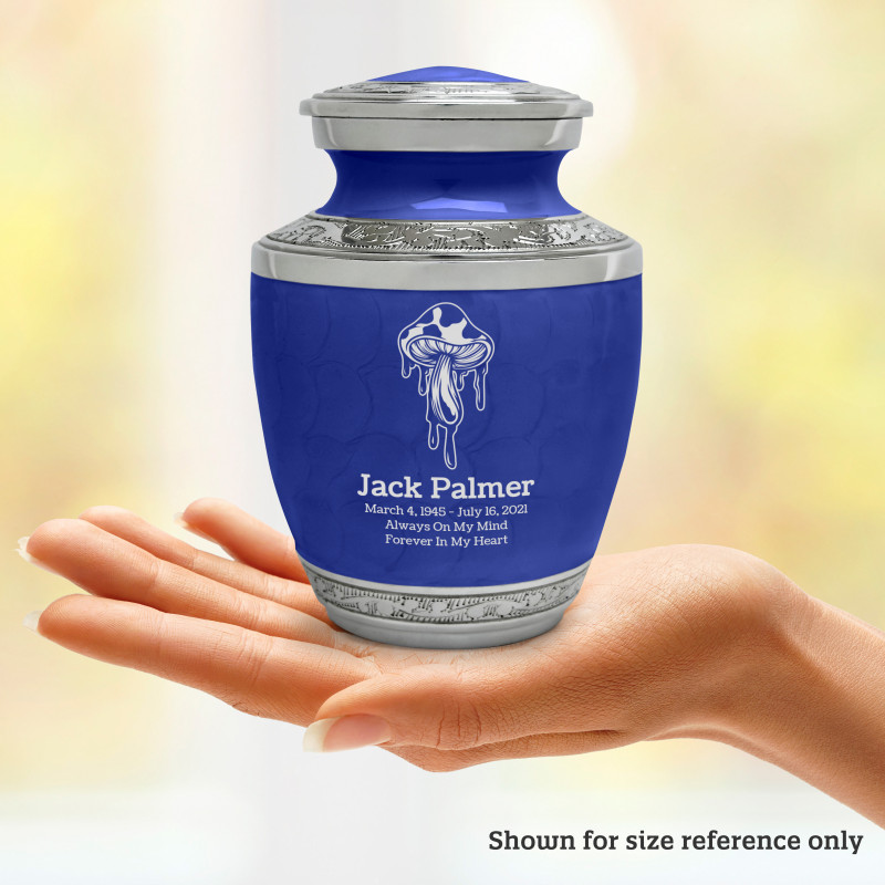 Melting Shrooms Sharing Urn - Royal Blue