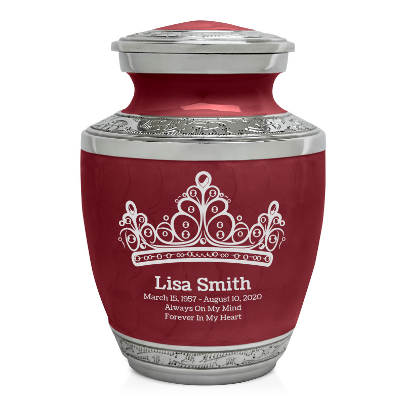Princess Tiara Sharing Urn - Rose Red