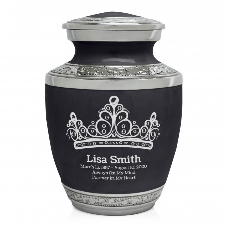 Princess Tiara Sharing Urn - Ebony Black