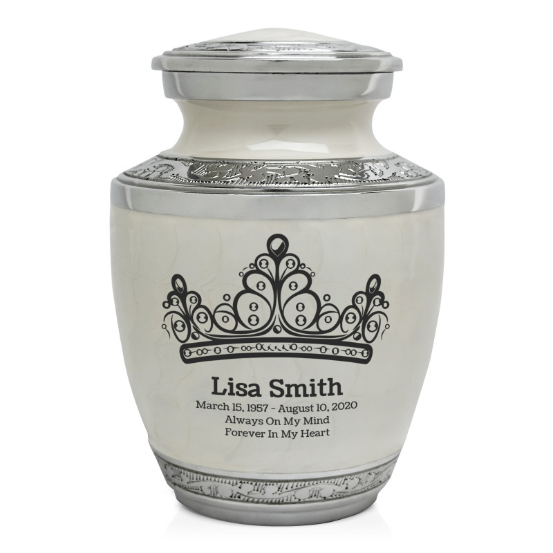 Princess Tiara Sharing Urn - Radiant White