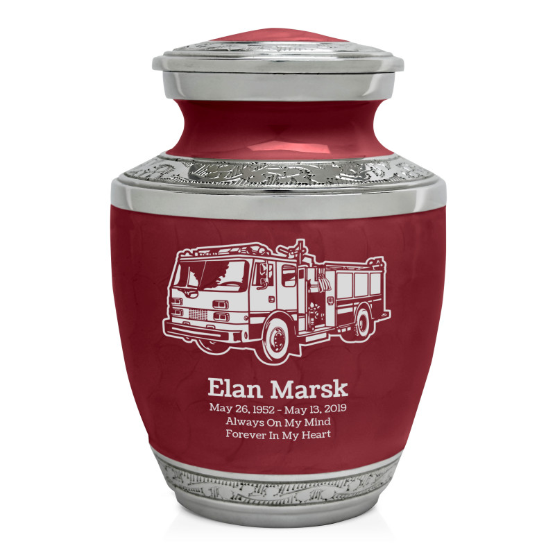 Firetruck Sharing Urn - Rose Red