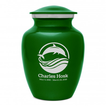 Dolphin Sharing Urn - Shamrock Green