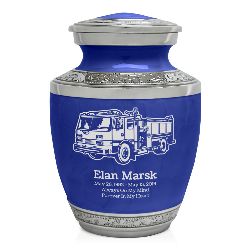 Firetruck Sharing Urn - Royal Blue