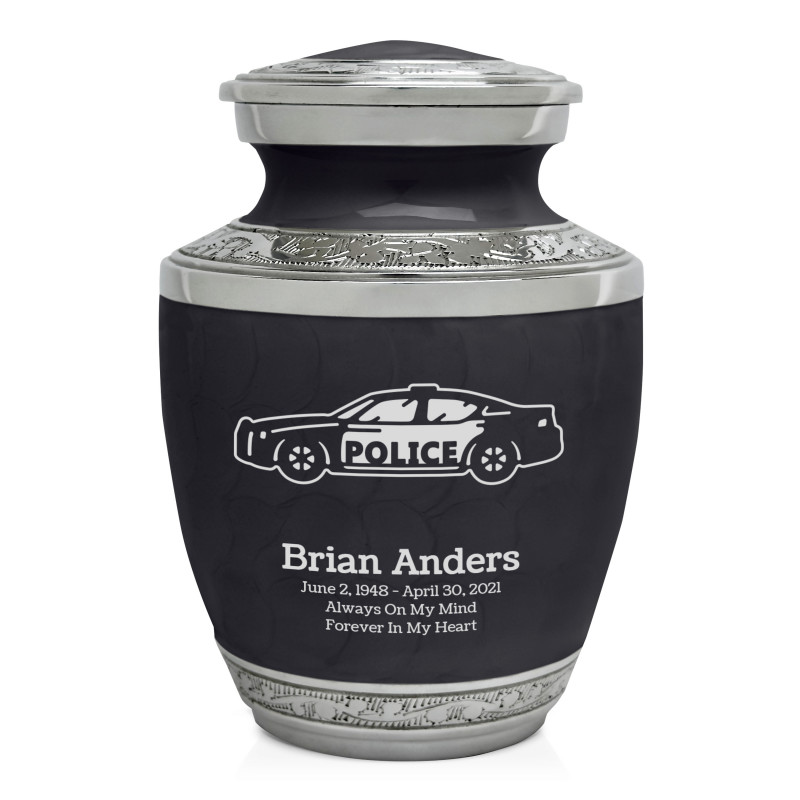 Police Car Sharing Urn - Ebony Black