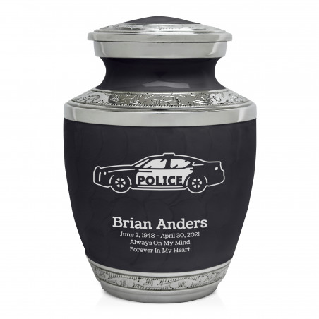 Police Car Sharing Urn - Ebony Black