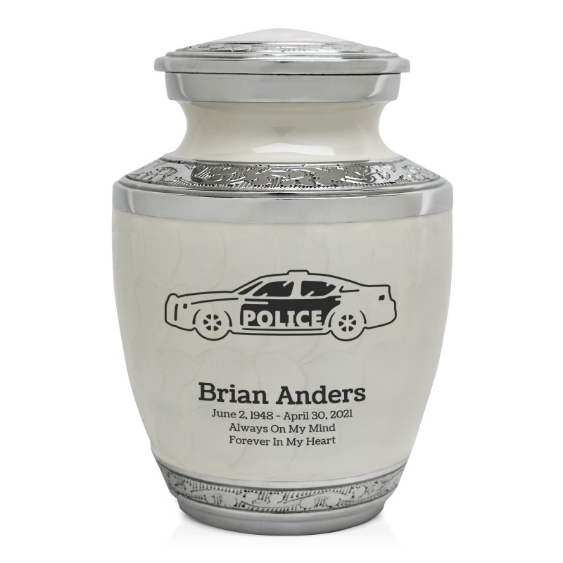Police Car Sharing Urn - Radiant White