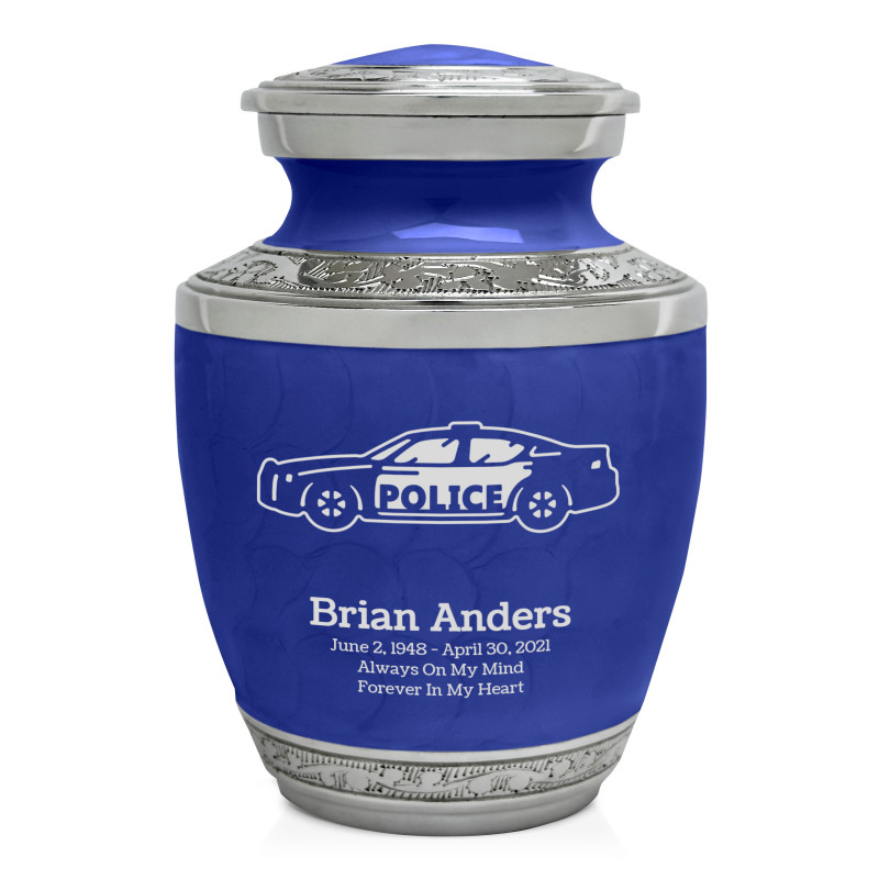 Police Car Sharing Urn - Royal Blue